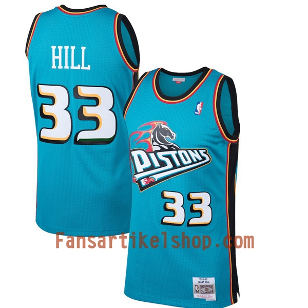 NBA Detroit Pistons Trikot Grant Hill 33 Hardwood Classics Blau Swingman - Herren NBA Detroit Pistons Trikot Grant Hill 33 Hardwood Classics Blau Swingman - Herren